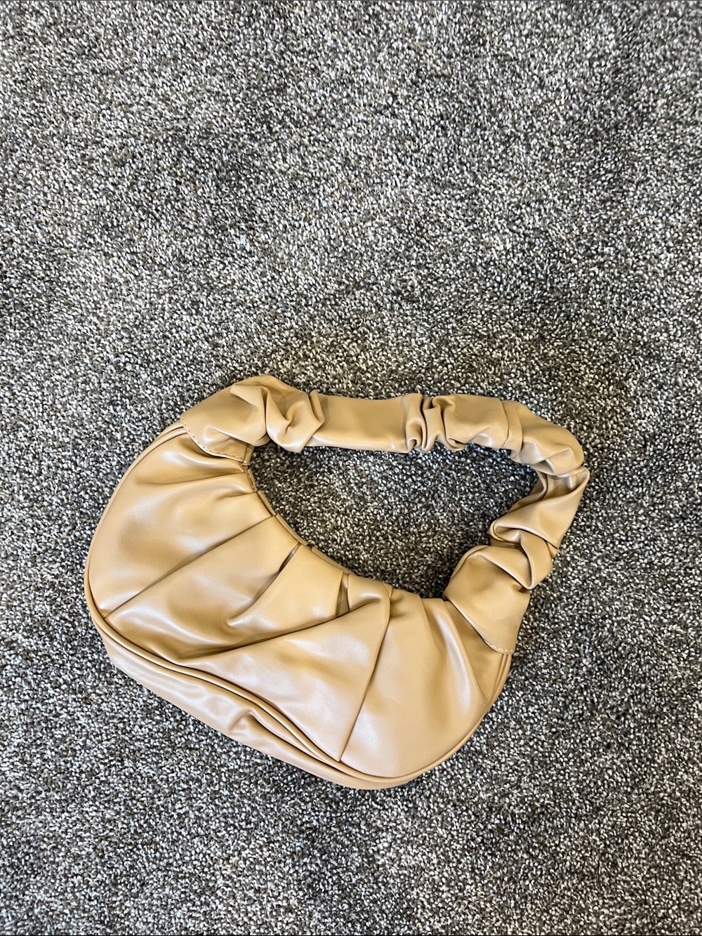 SHEIN Ruched Shoulder Bag in Tan